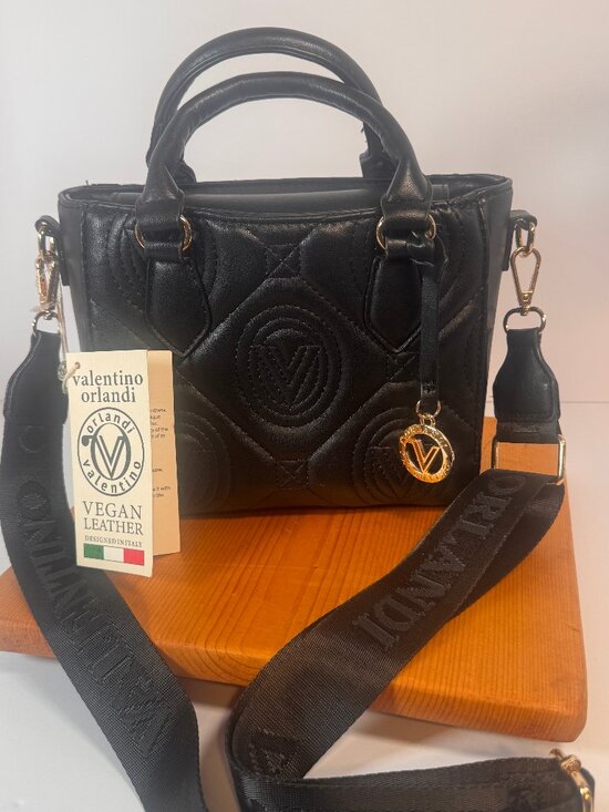Valentino Orlandi Handbags - Valentino Orlandi Black Crossbody vegan leather bag.